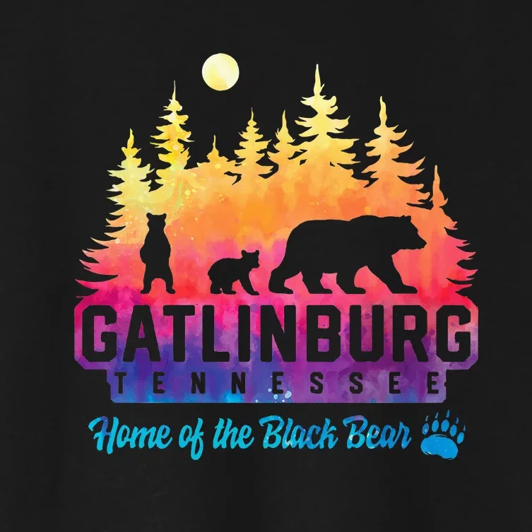 Gatlinburg Tennessee Bear Great Smoky Mountains Women's Crop Top Tee