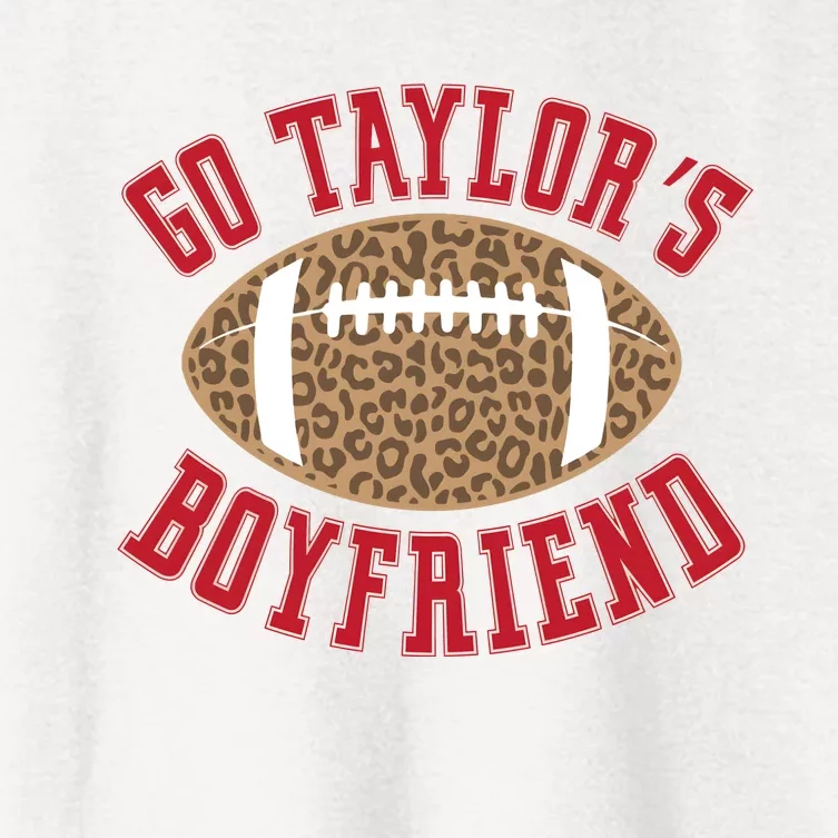 Go TS Boyfriend Funny Football Team Women's Crop Top Tee