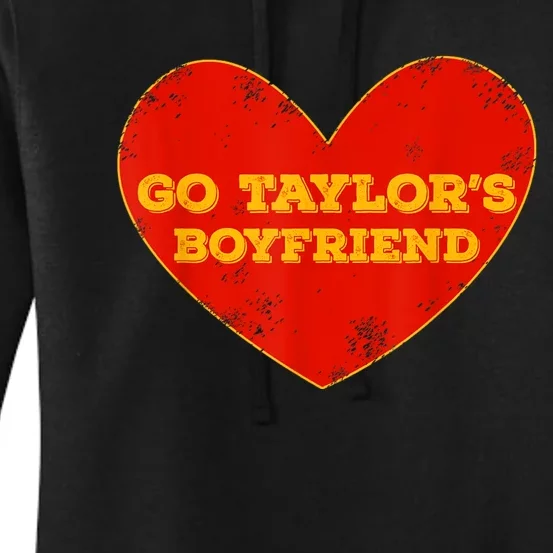 Go Taylor’S Boyfriend Red Heart Funny Women's Pullover Hoodie