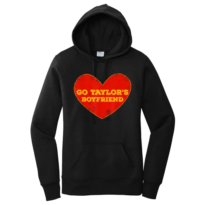 Go Taylor’S Boyfriend Red Heart Funny Women's Pullover Hoodie