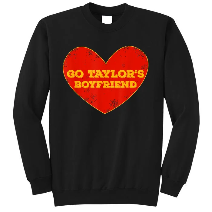 Go Taylor’S Boyfriend Red Heart Funny Tall Sweatshirt