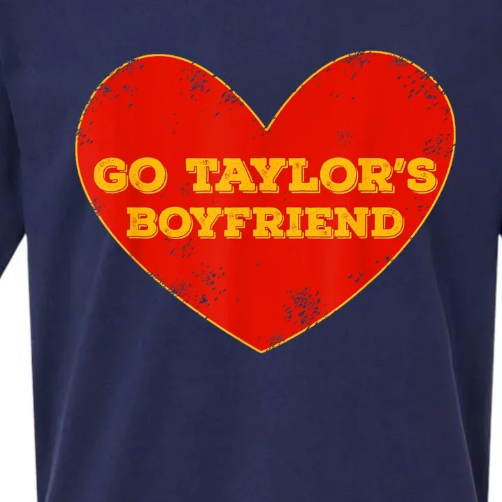 Go Taylor’S Boyfriend Red Heart Funny Sueded Cloud Jersey T-Shirt