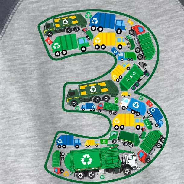 Garbage Truck Boy 3rd Birthday 3 Years Old Garbage Truck Boy Toddler Fine Jersey T-Shirt