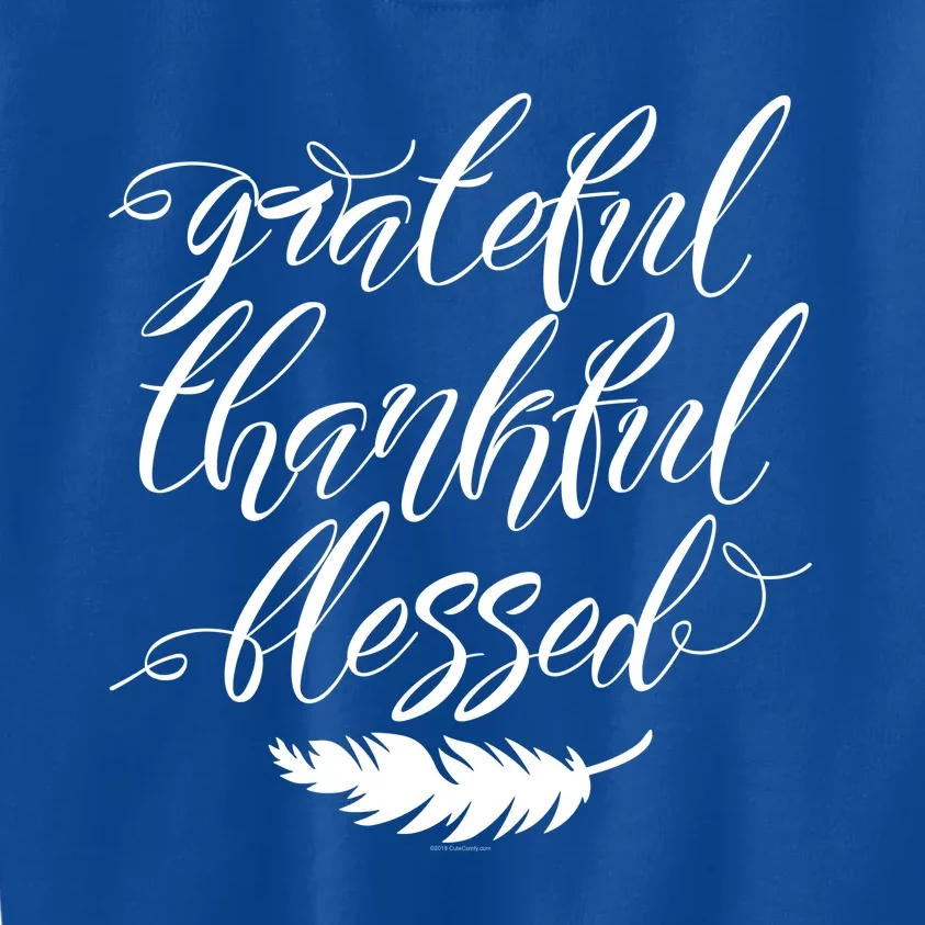 Grateful Thankful Blessed Meaningful Gift Cutecomfy Gift Kids Sweatshirt