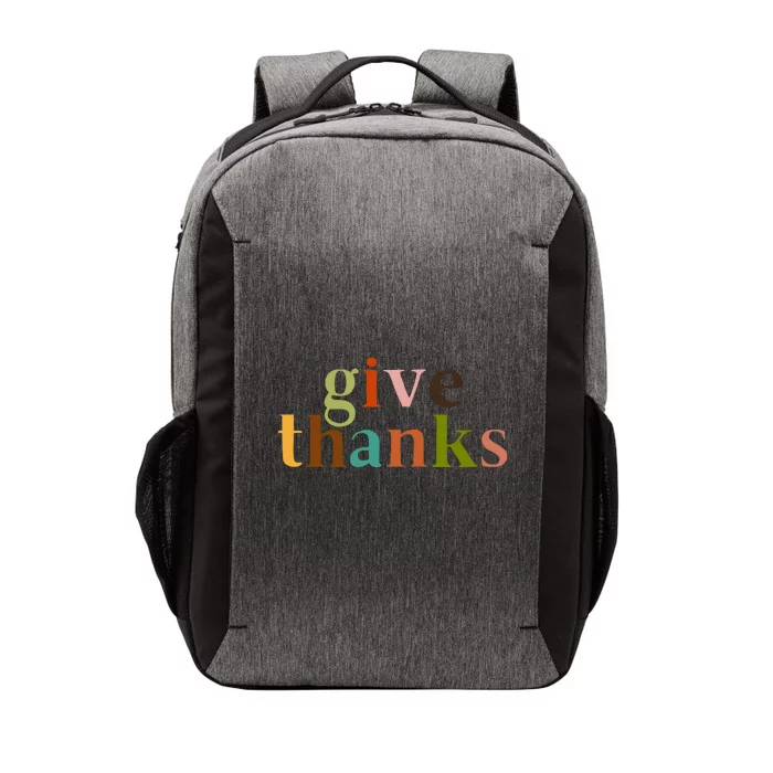 Give Thanks Be Thankful Thankgiving Vector Backpack