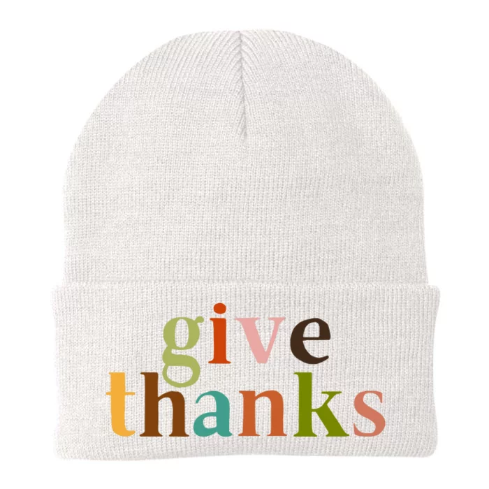 Give Thanks Be Thankful Thankgiving Knit Cap Winter Beanie