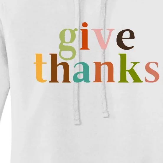 Give Thanks Be Thankful Thankgiving Women's Pullover Hoodie