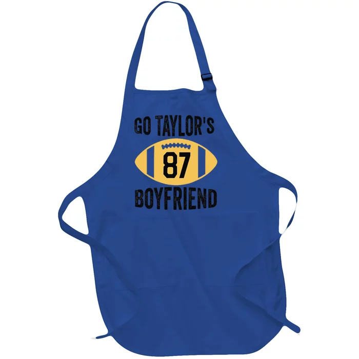 Go Taylors Boyfriend Football Funny Go TaylorS Full-Length Apron With Pocket