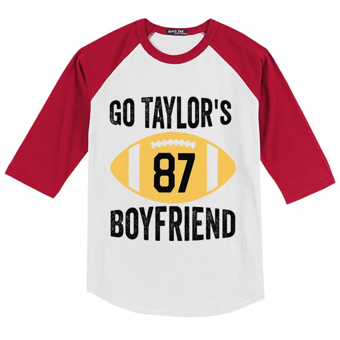 Go Taylors Boyfriend Football Funny Go TaylorS Kids Colorblock Raglan Jersey