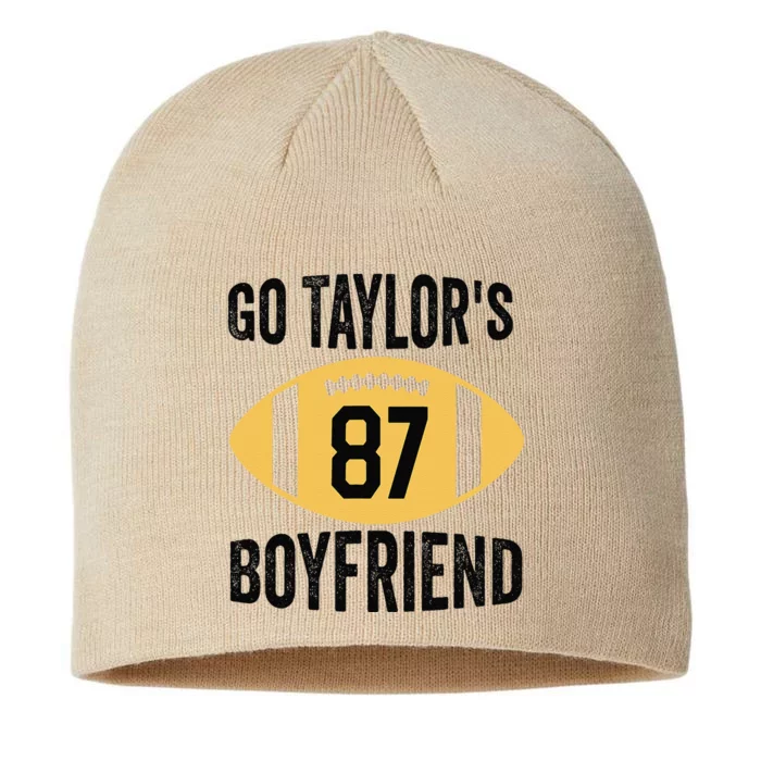 Go Taylors Boyfriend Football Funny Go TaylorS 8 1/2in Sustainable Knit Beanie