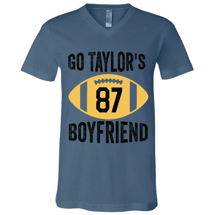 Go Taylors Boyfriend Football Funny Go TaylorS V-Neck T-Shirt