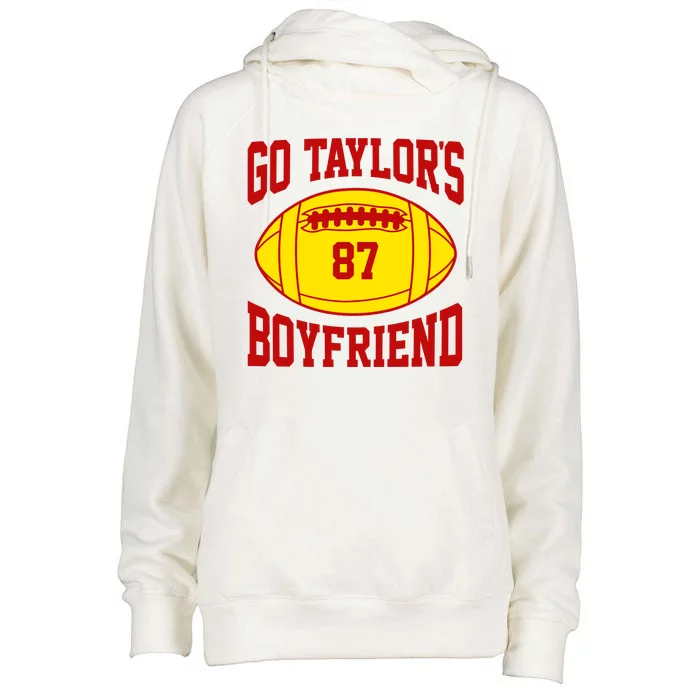 Go Taylors Boyfriend Football Womens Funnel Neck Pullover Hood