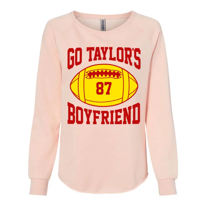 Go Taylors Boyfriend Football Womens California Wash Sweatshirt