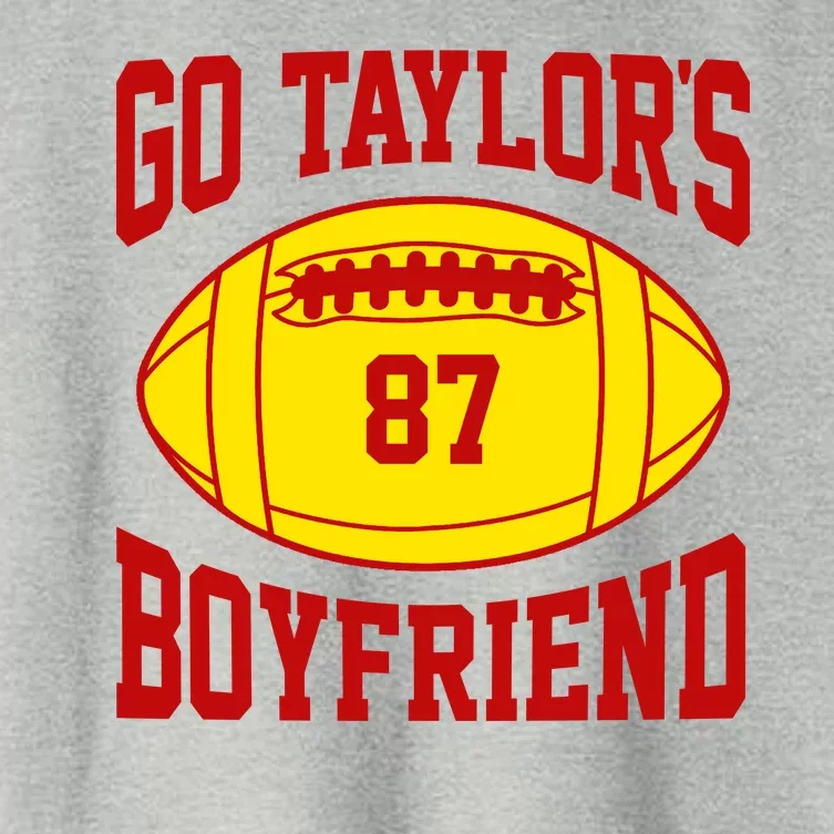 Go Taylors Boyfriend Football Women's Crop Top Tee