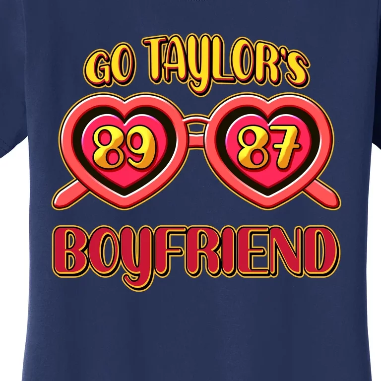 Go TaylorS Boyfriend Football Sports Fan Women's T-Shirt