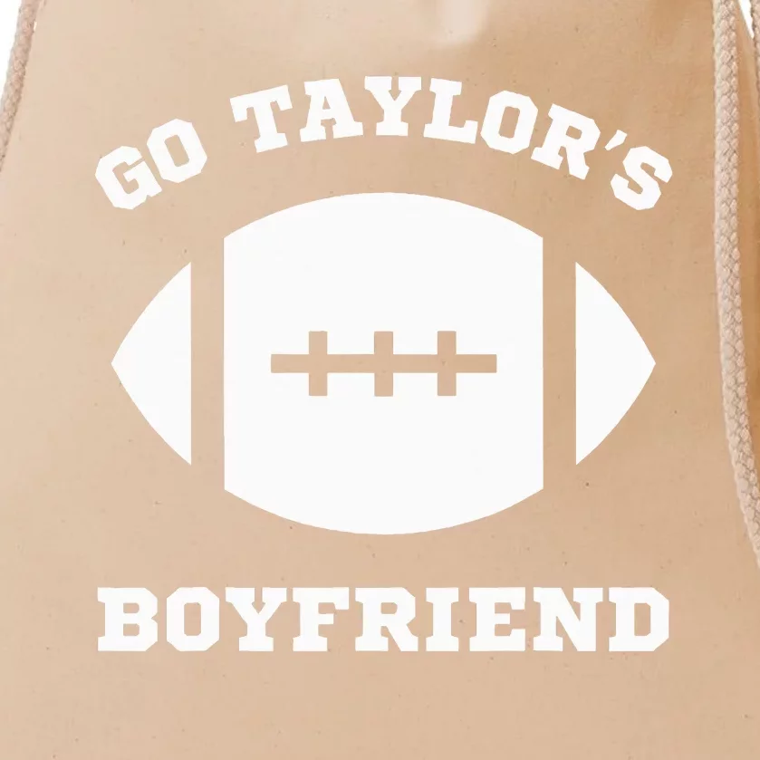 Go T.aylor's Boyfriend Football Red Drawstring Bag