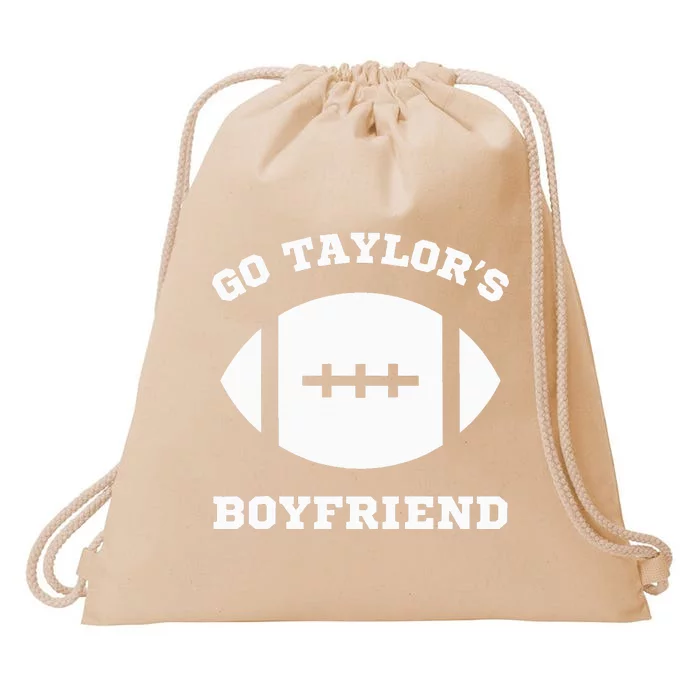 Go T.aylor's Boyfriend Football Red Drawstring Bag