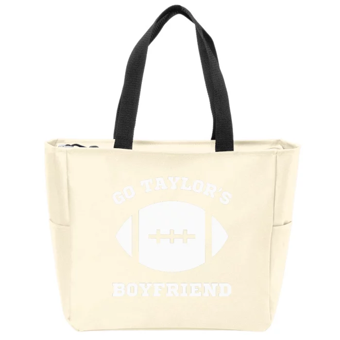 Go T.aylor's Boyfriend Football Red Zip Tote Bag