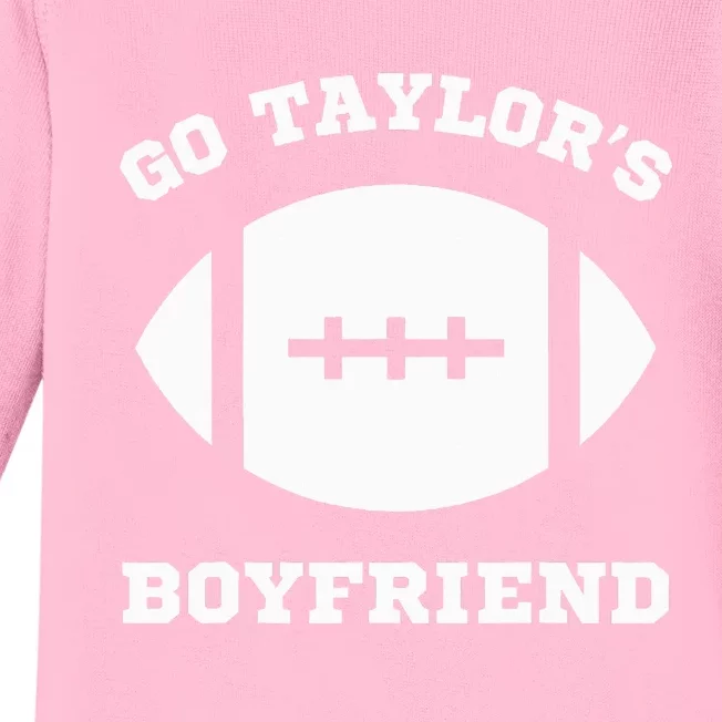 Go T.aylor's Boyfriend Football Red Baby Long Sleeve Bodysuit