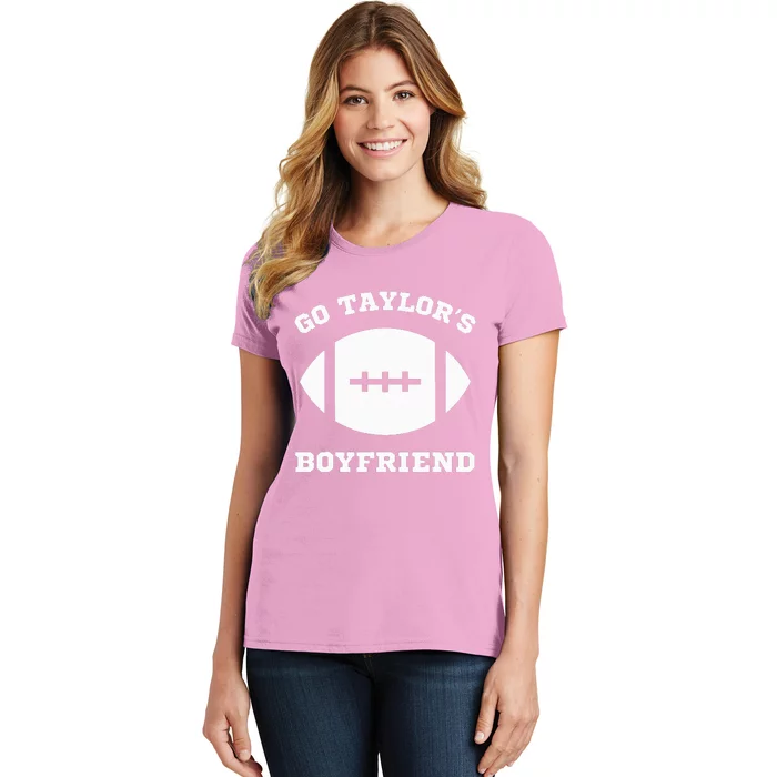 Go T.aylor's Boyfriend Football Red Women's T-Shirt