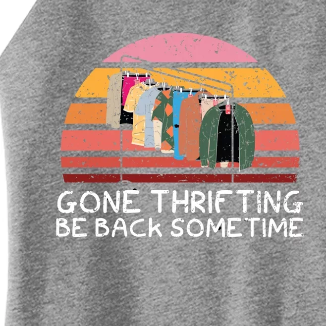 Gone Thrifting Be Back Sometime Bargain Hunting Cute Gift Women’s Perfect Tri Rocker Tank