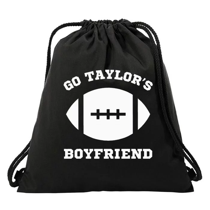 Go T.aylor's Boyfriend Football Red Drawstring Bag