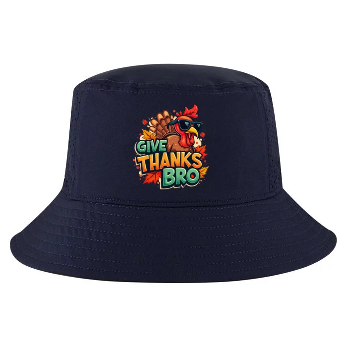 Give Thanks Bro Cute Turkey Thankful Thanksgiving Cool Comfort Performance Bucket Hat