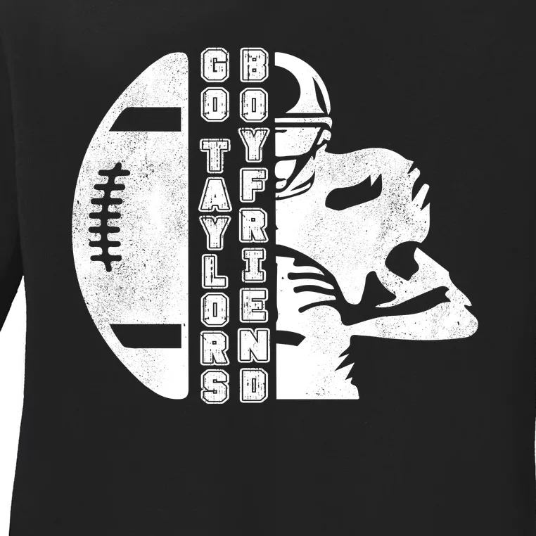 Go Taylors Boyfriend Funny Football Ladies Long Sleeve Shirt