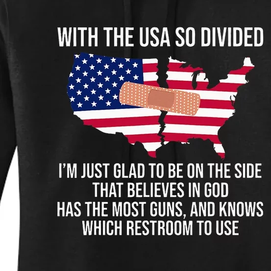 Glad To Be On The Side That Believes In God & Has Most Guns Women's Pullover Hoodie