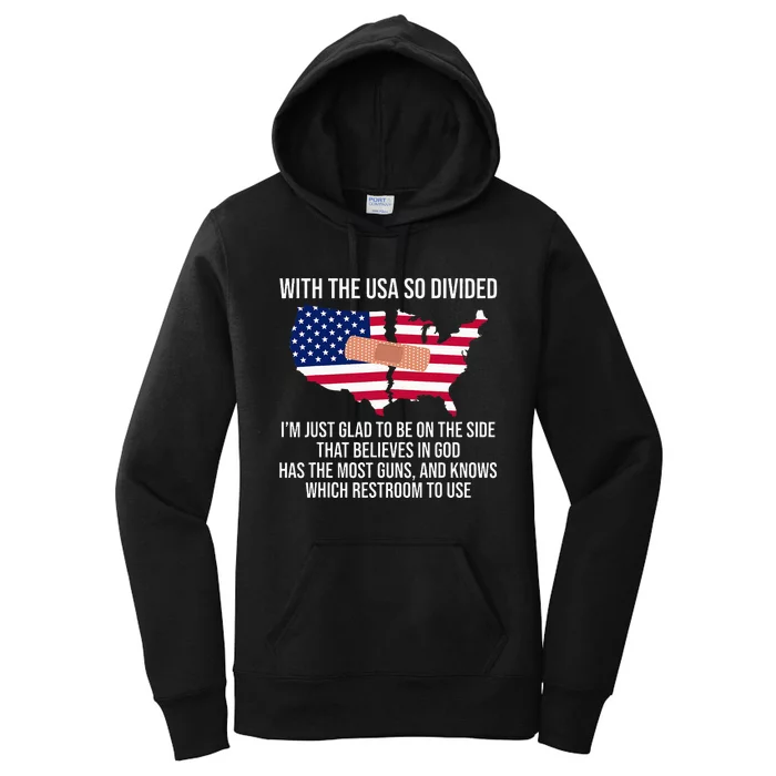 Glad To Be On The Side That Believes In God & Has Most Guns Women's Pullover Hoodie