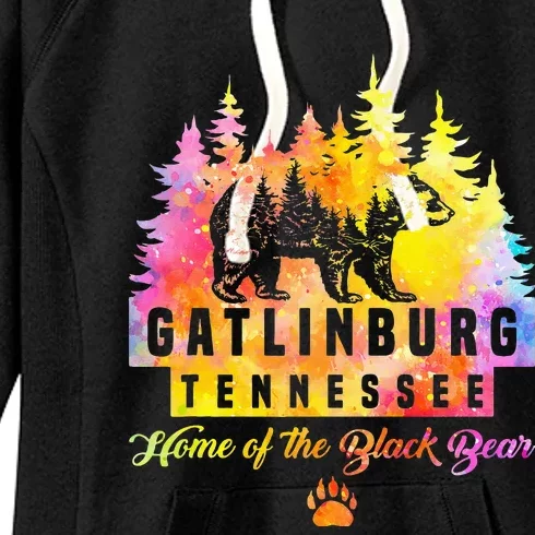 Gatlinburg Tennessee Bear Great Smoky Mountains Tie Dye Women's Fleece Hoodie