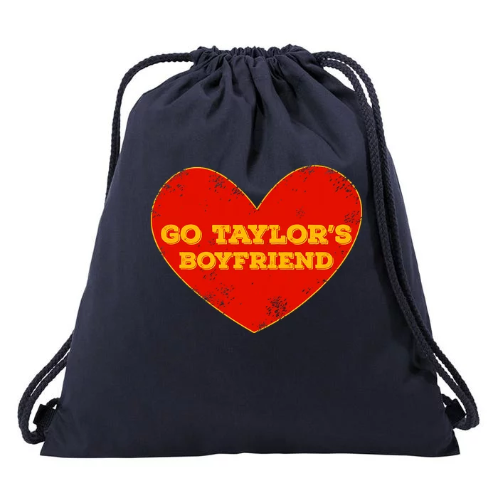 Go Taylor’S Boyfriend Red Heart Funny Here For Taylor Thing Drawstring Bag