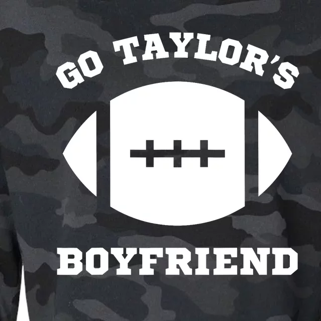 Go Taylor_s Boyfriend Football Red Cropped Pullover Crew