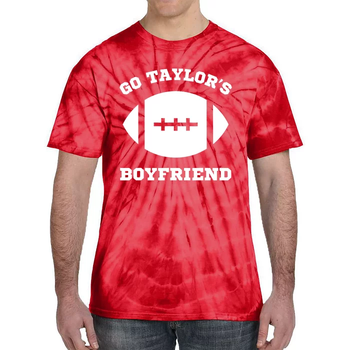 Go Taylor_s Boyfriend Football Red Tie-Dye T-Shirt