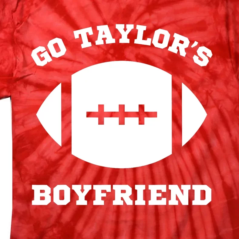 Go Taylor_s Boyfriend Football Red Tie-Dye T-Shirt