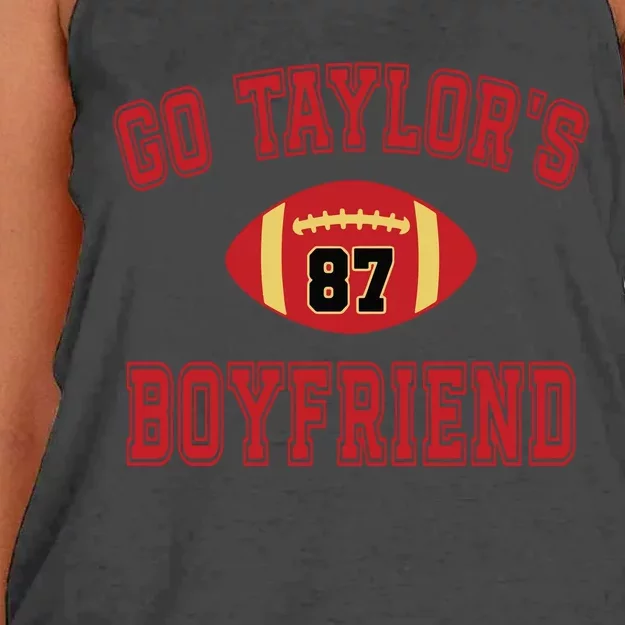 Go Taylors Boyfriend Sweatshirt Kansas City Women's Knotted Racerback Tank