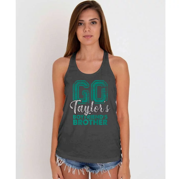 Go TaylorS BoyfriendS Brother Funny Cute Women's Knotted Racerback Tank