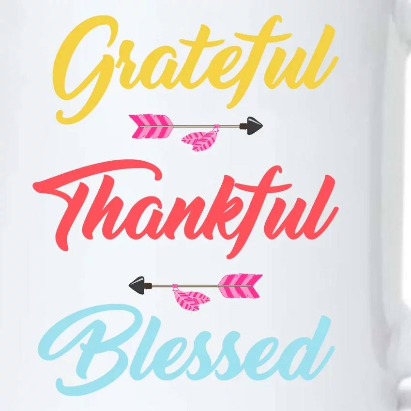 Grateful Thankful Blessed Black Color Changing Mug