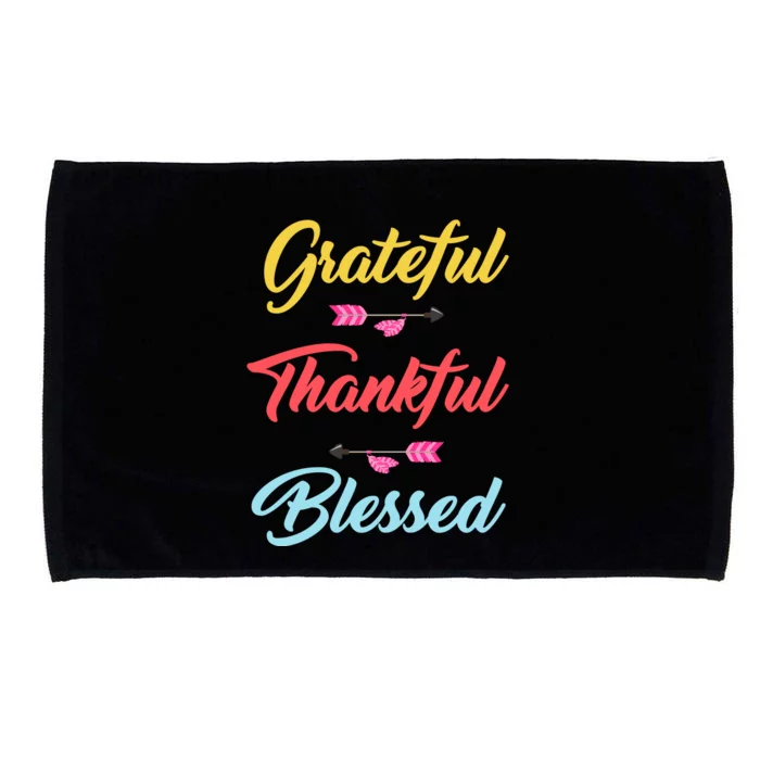 Grateful Thankful Blessed Microfiber Hand Towel