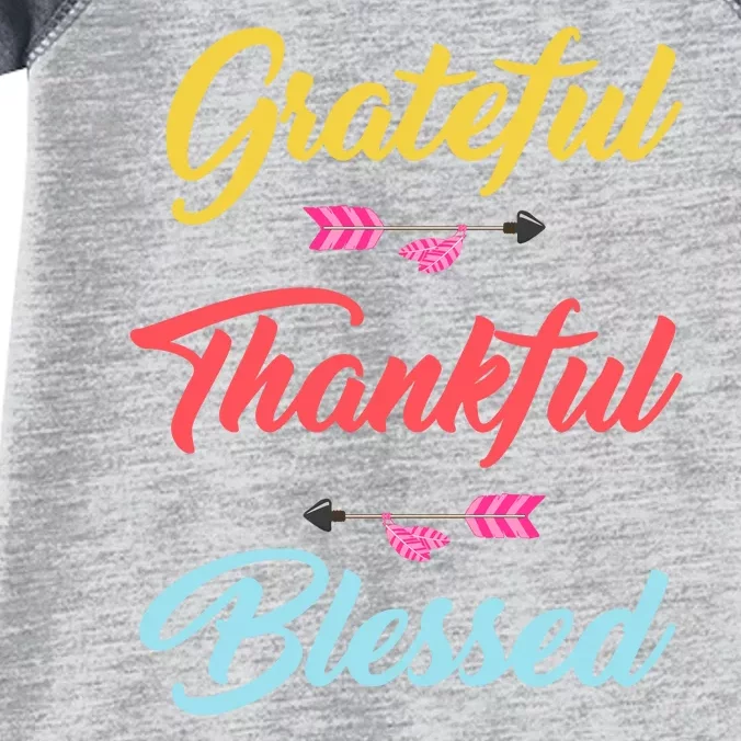 Grateful Thankful Blessed Infant Baby Jersey Bodysuit