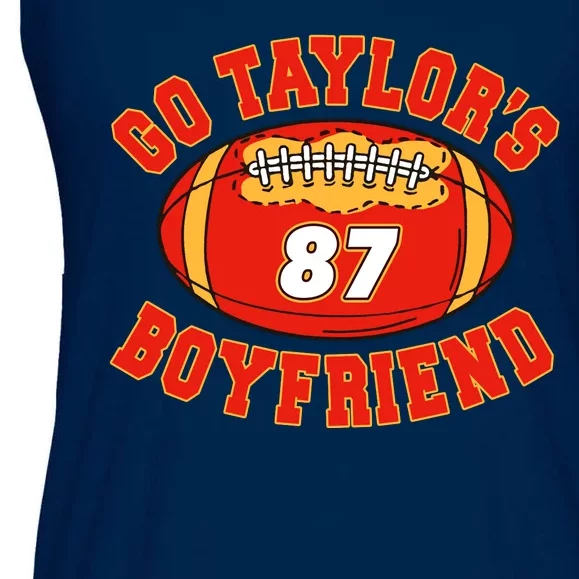 Go TaylorS Boyfriend I Just Here For Kelce Ladies Essential Flowy Tank