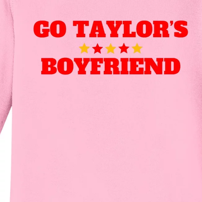 Go TaylorS Boyfriend Football Fan 87 Trending Design Baby Long Sleeve Bodysuit