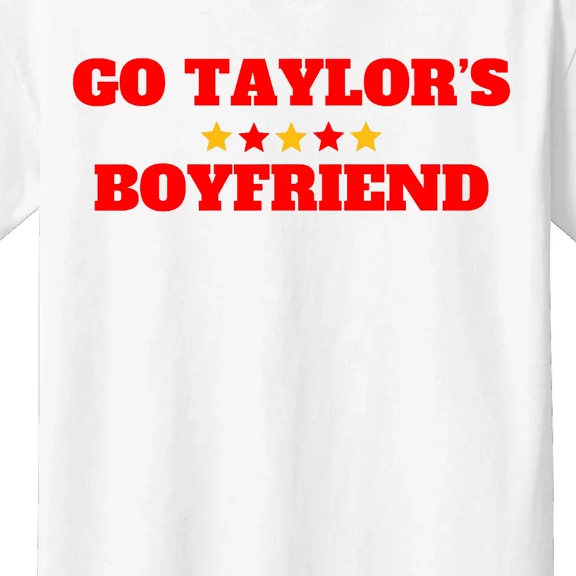 Go TaylorS Boyfriend Football Fan 87 Trending Design Kids T-Shirt