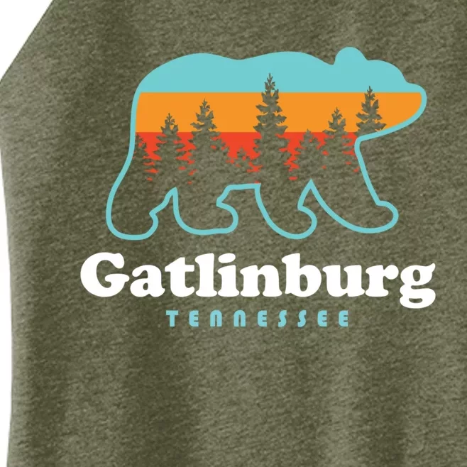 Gatlinburg Tennessee Bear Great Smoky Mountains Women’s Perfect Tri Rocker Tank