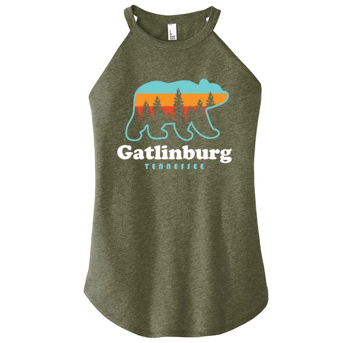 Gatlinburg Tennessee Bear Great Smoky Mountains Women’s Perfect Tri Rocker Tank