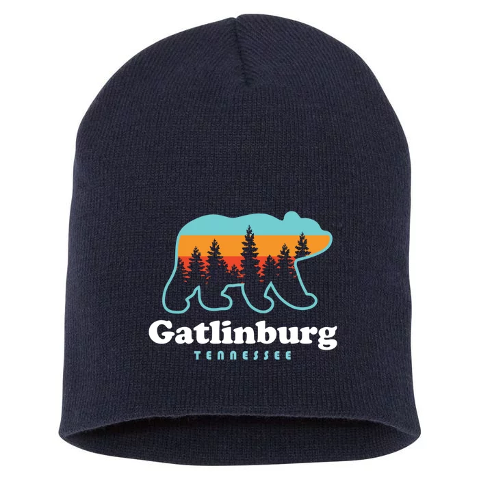 Gatlinburg Tennessee Bear Great Smoky Mountains Short Acrylic Beanie