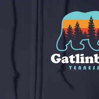 Gatlinburg Tennessee Bear Great Smoky Mountains Full Zip Hoodie