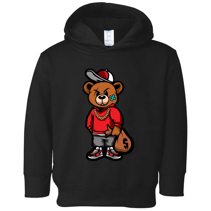 Gangster Teddy Bear Money Bags Good Chain Necklace Sneaker Toddler Hoodie