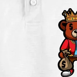 Gangster Teddy Bear King Money Bag Rich Savage Hip Hop Rap Rapper Cartoon Dry Zone Grid Performance Polo