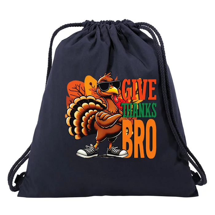 Give Thanks Bro Turkey Day Cousin Friend Group Matching Drawstring Bag